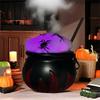 Mini leuchtendes Halloween-Kessel-Dekorationsset mit Rührstab und Themenfiguren für Raumdekoration und Partytische