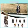 Vintage Cartoon Skull Acrylic Car Ornament For Halloween Home Decor Accessories