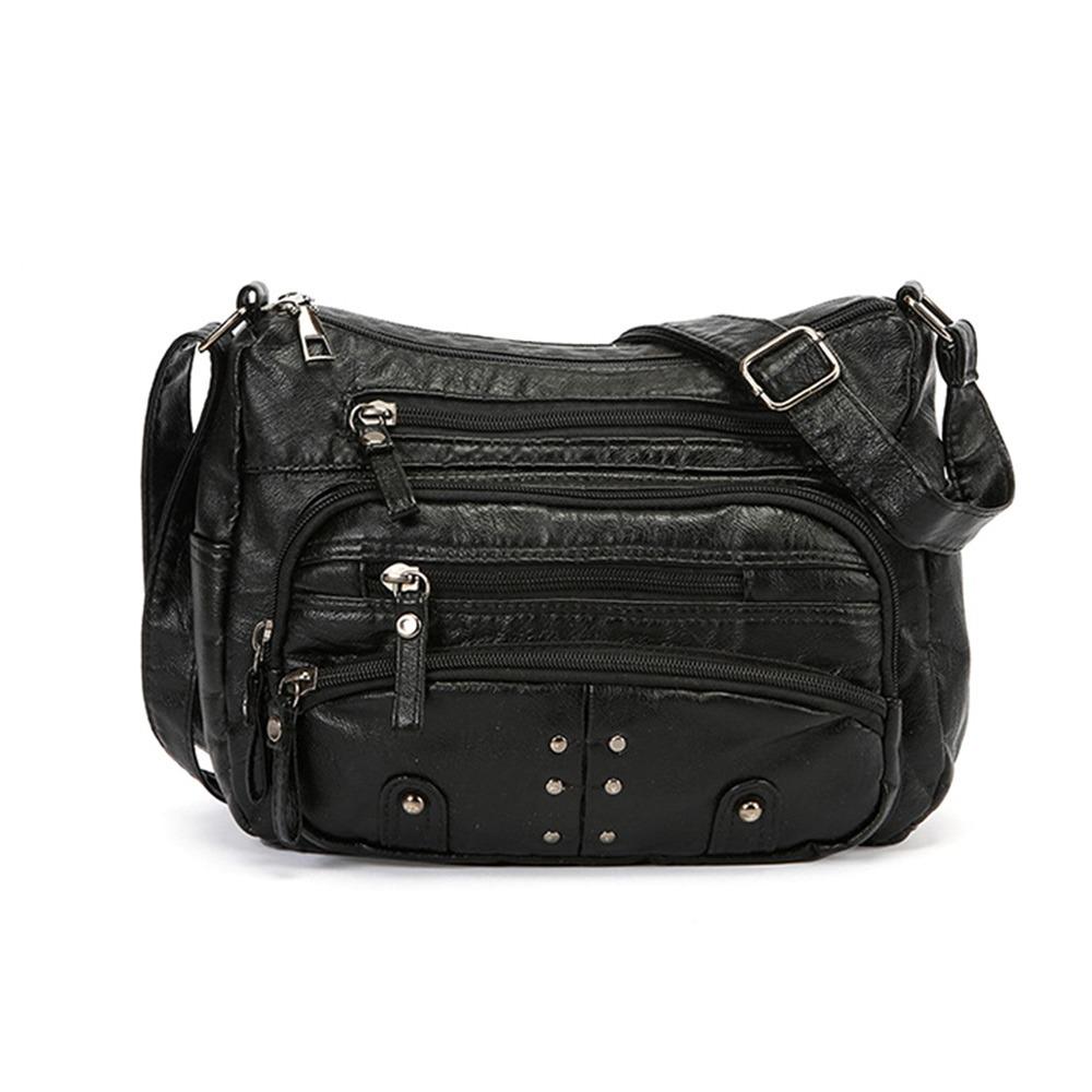 New Soft Leather Women's Bags Multi-Layer Pockets Crossbody Shoulder Bags Classic Luxury Handbags Ladies and Girls