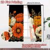 2D FLAT PRINTING 2pcs Curtains (Without Rod) Floral Pattern in Orange and White Modern Fashionable Curtainments during the