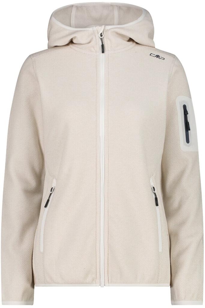 Куртка CMP Woman Fleece Jacket Fix Hood (3H19826) Jacket Knit-Tech Melange Hoody gesso-vaniglia