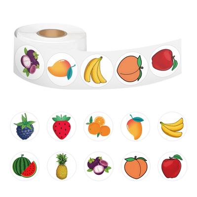 500 Stickers/roll Fruit Roll Stickers Reward Stickers Decorative Notebook Creative Handbook Roll Stickers Tape