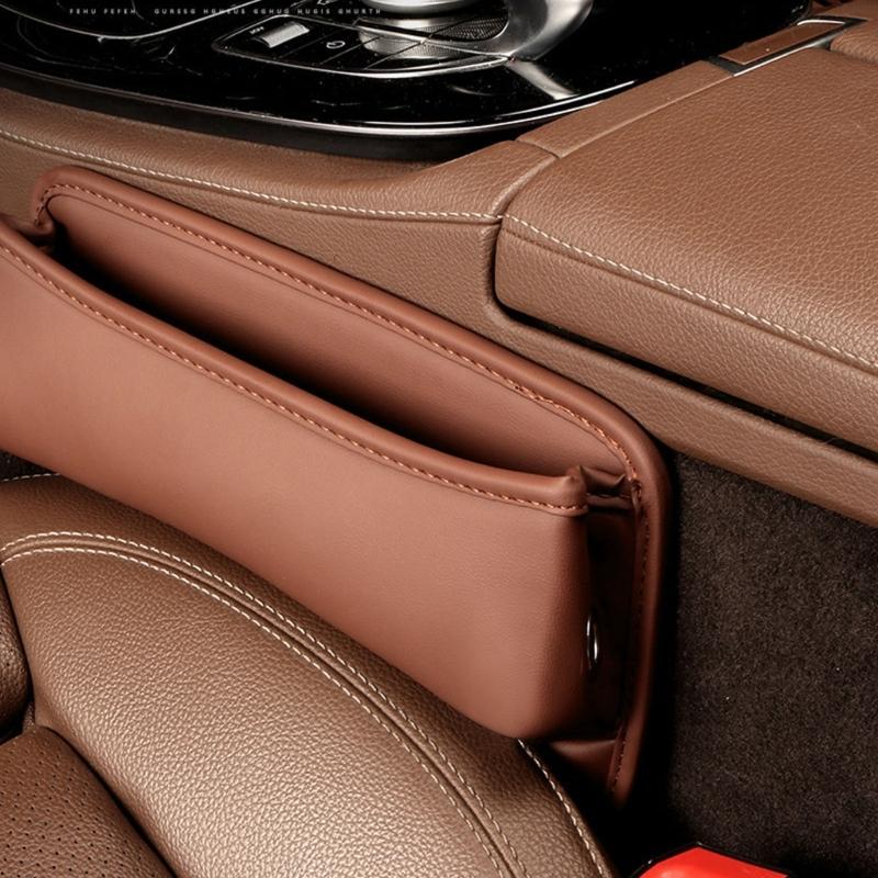 Universal Car Seat Gaps Organizer Not Slip Multiple Layer Storage Box Simple Installation for Phones Key Cards & Beverag