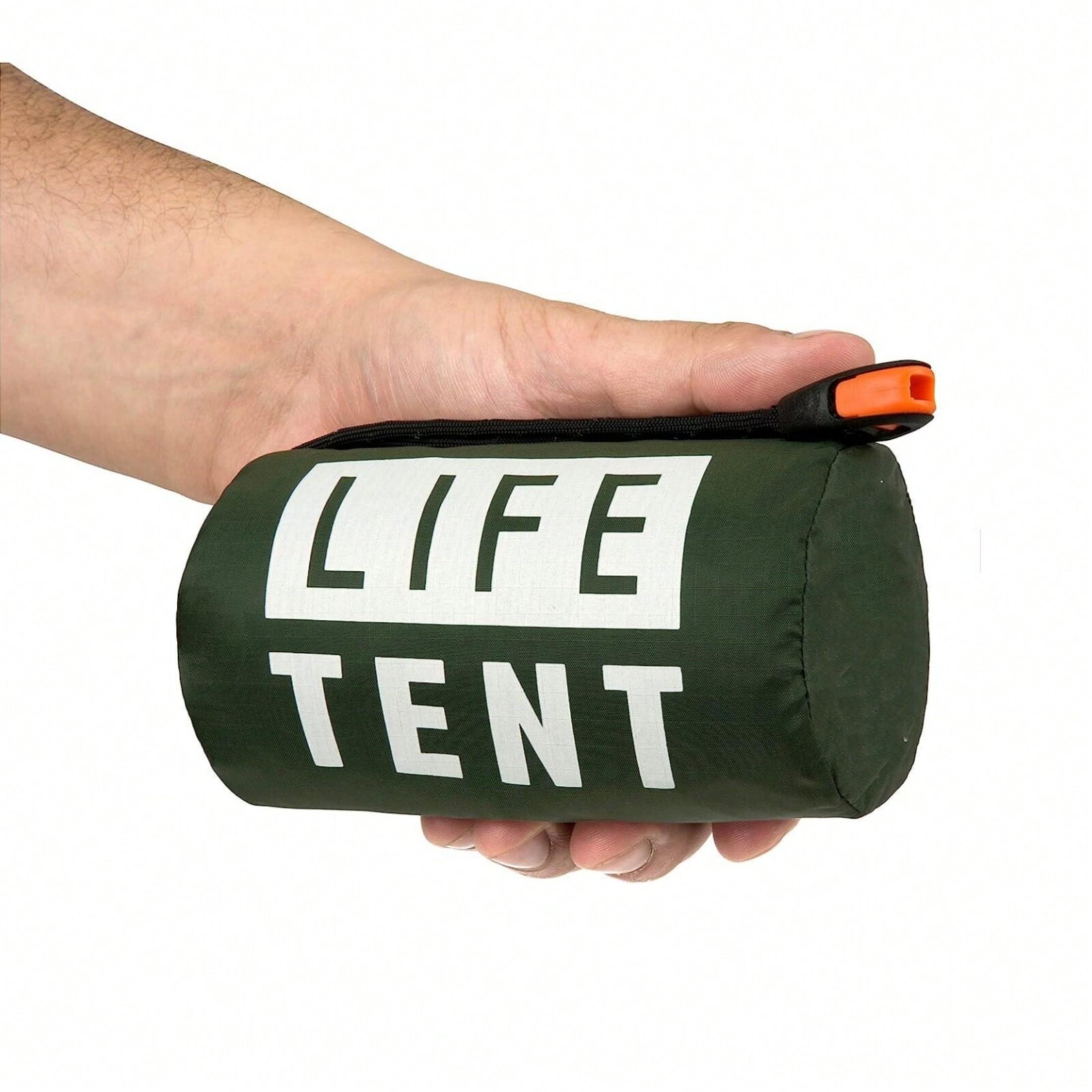 2 Person Emergency Shelter Bivy Survival Tent Kit Mylar Tube Tent Sleeping Bag Waterproof Outdoor Sos Thermal Blanket Reusable