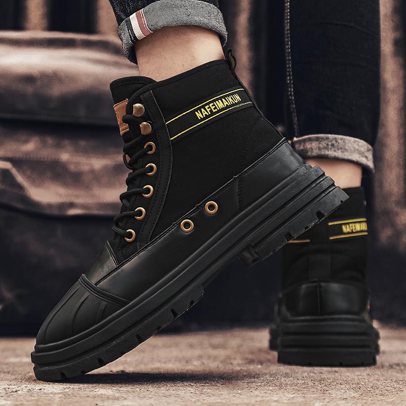 Горячая Распродажа Модные Черные Ботинки Мужские 2024 Дизайнерские Кожаные Ботильоны — фото 5