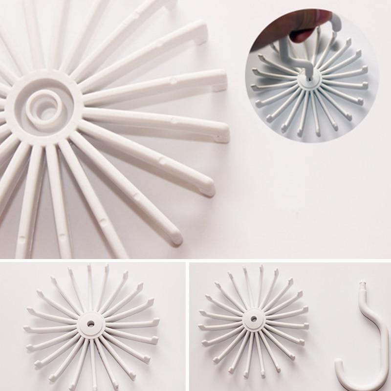 18 Claw 360 Degree Rotatable Tie Rack Scarf Organizer Silk Scarf Hanger Multifunctional Storage Rack Belt Holder Accessories New