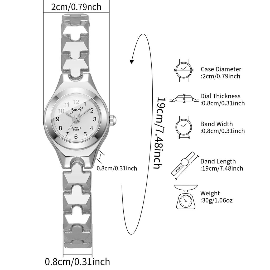 Xiaomi 2/3PCS Fashion Women Alloy Strap Women Watches Arabic Dial Quartz Wristwatches Set Reloj Mujer Girls Clock Gift(Without Box)
