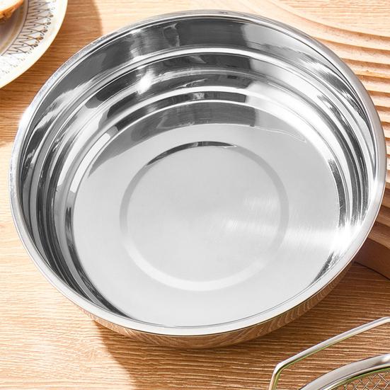 Stainless Steel Filter Basket Reusable Round Mesh Tray Frying Grilling Kitchen Strainer Fruit Vegetable Water Filter Basket