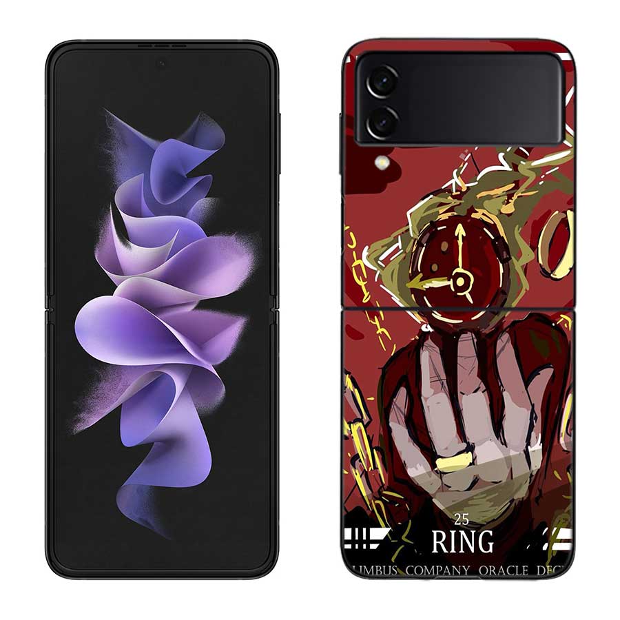 Game L-Limbus Company Phone Case For Samsung Z Flip 7 6 5G Galaxy Z Flip 5 4 3 Black Hard Cell Cover Luxury PC Shell Coque