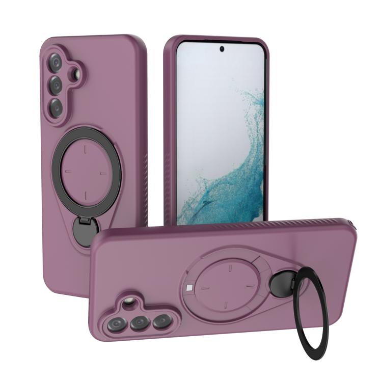 Ring Shield MagSafe TPU Phone Case With 360° Rotating Ring Holder Anti‑Fingerprint For Samsung Galaxy A17 5G