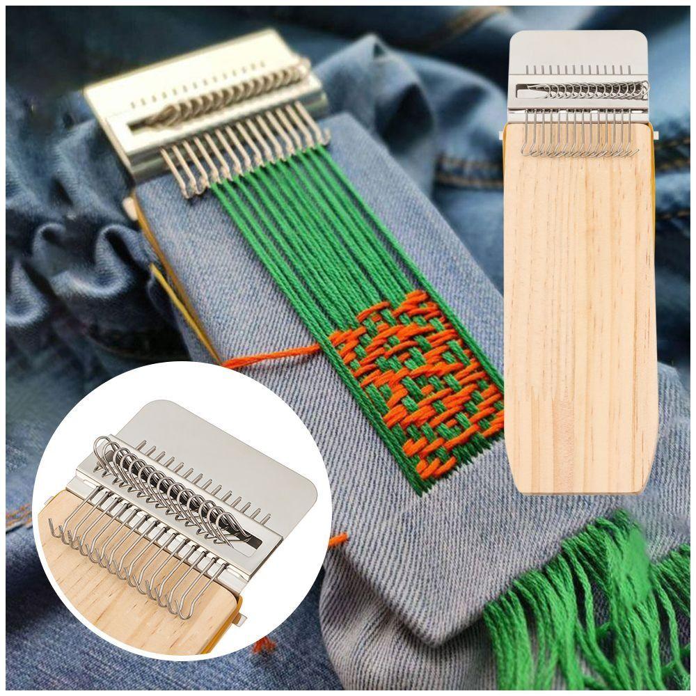 Mini Household Braiding Stitching Mending Patching Weave Tool Darning Machine Textile Tool Loom