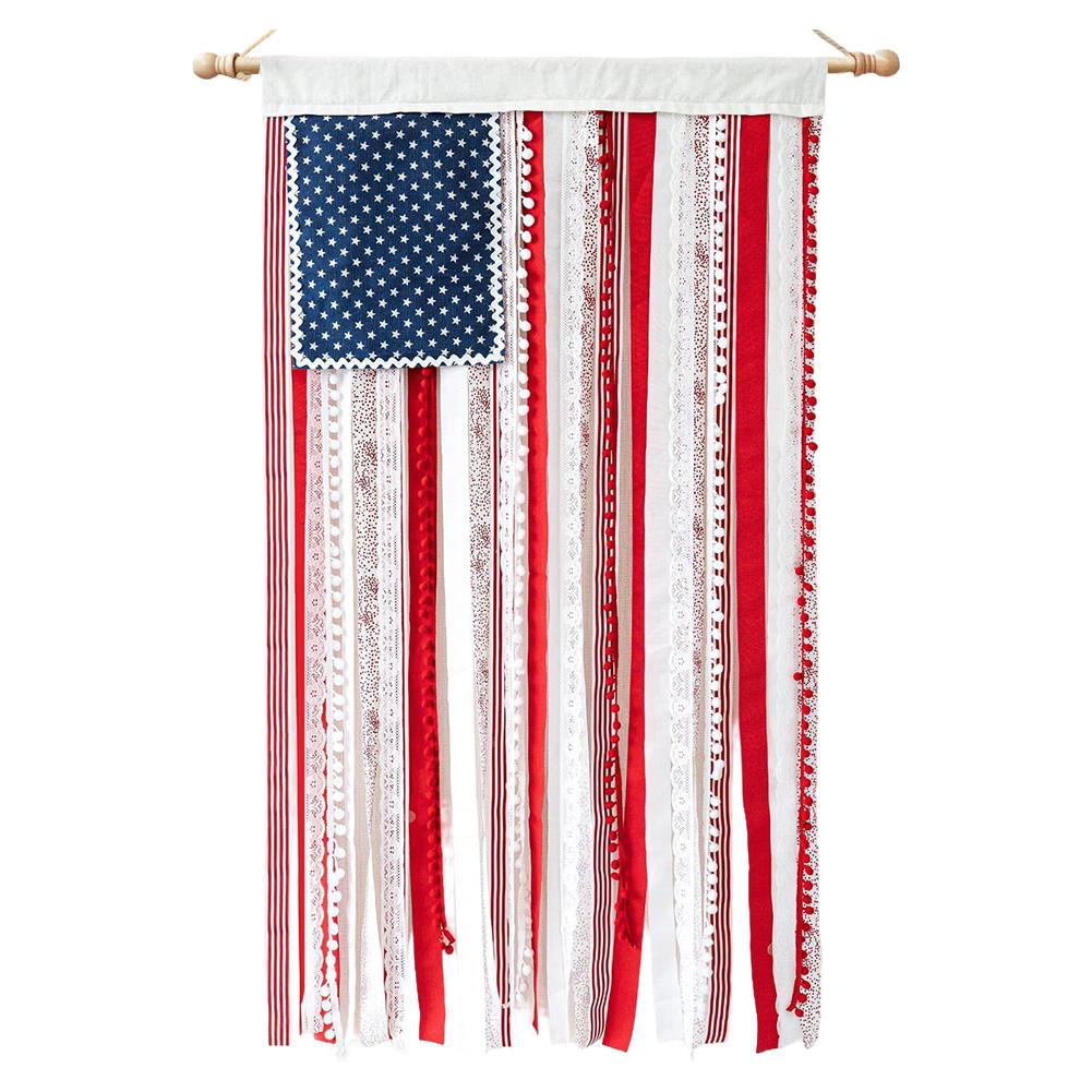 48in X 27in Patriotic Memorial Day Decor American Bunting Flag Independence Day Garden Flag for 4th of July Independence Day China Mainland