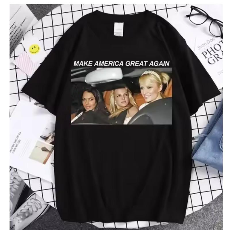 

New Style T Shirt Britney Make America Great Again Tees Fashion T Shirt Summer Casual Tops Unsiex Funny Trip Tshirts Streetwear S