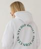 [Fleece Lined Selection] 1991 Circle Typo Symbol Oversized Hoodie White