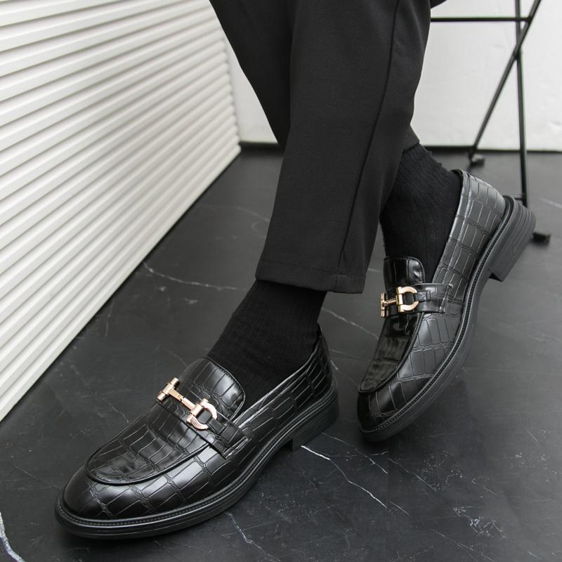 Platform Loafers Men Leather Shoes Outdoor Fashion Breathable Slip-On Loafer Shoe Mens Casual Shoes Handmade Men's Dress Shoes