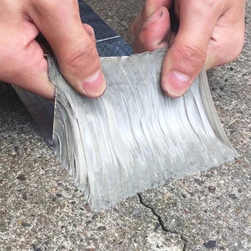 Sticky Aluminum Foil Butyl Tape Waterproof Sealant Tape High Temperature Resistant Self Adhesive Tape for Boat and Pipe Sealing