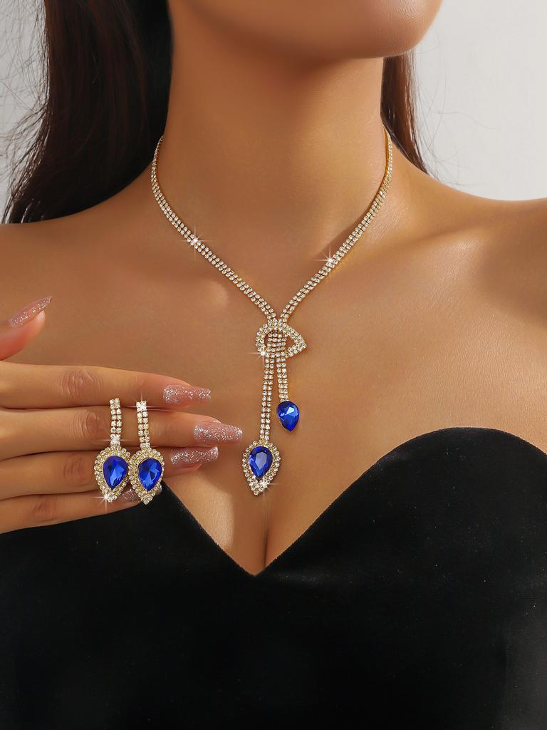 Alloy Necklace Set - Fashionable Banquet Jewelry Chain For Women - Bridal Wedding Jewelry Set