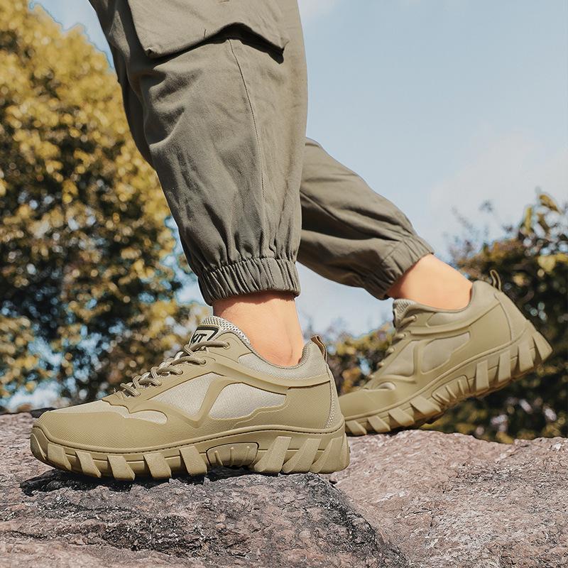 Outdoor new men's hiking hiking shoes wild rock climbing non-slip lightweight breathable men's shoes casual fashion travel shoes