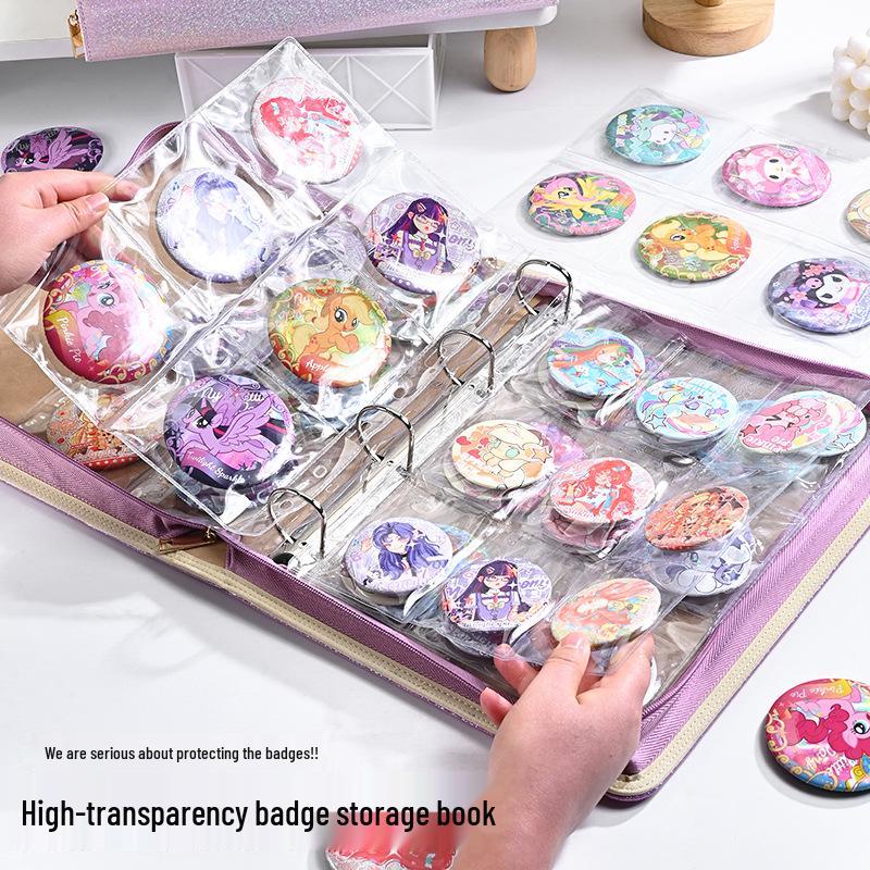Anime Badge Display Book – Two-Dimensional Transparent Storage Binder