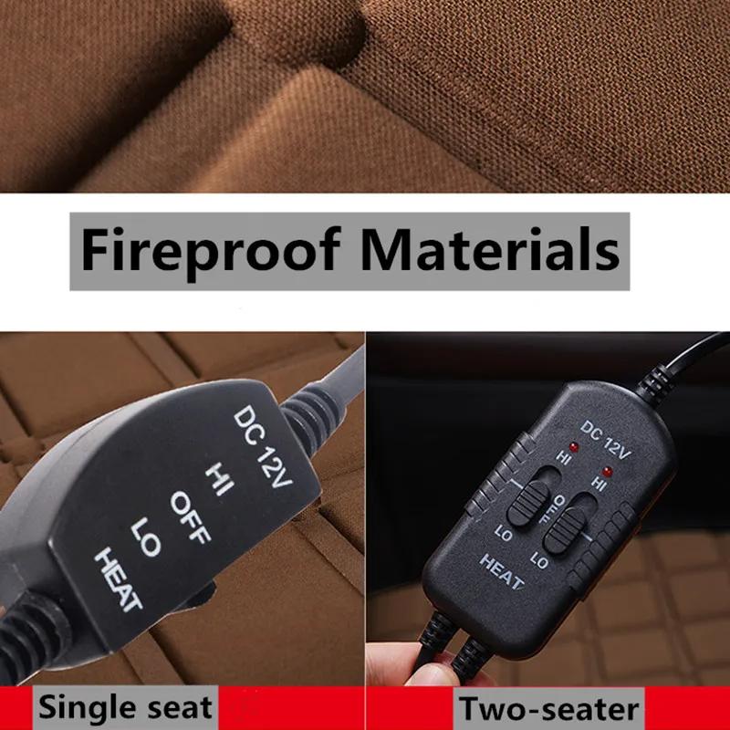 12V Heated Car Seat Cushion Cover, Warmer Pad, Winter Household Cushion, Universal Fit