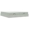 Bedframe met Matras 2 stuks Lichtgrijs Fluweel