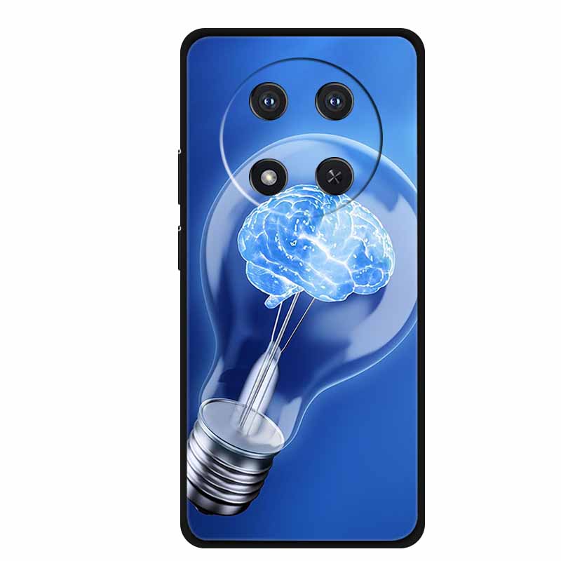For Honor X9c Case X 9 c Coque Flowers Black Silicone TPU Soft Back Cover For Honor Magic 7 Pro Magic7 5G lite Phone Case Funda