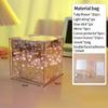 DIY Tulip Mirror Cube Lamp Handmade Craft Tulips Night Light Simulation Flower DIY Material Valentine's Day Decor Birthday Gifts