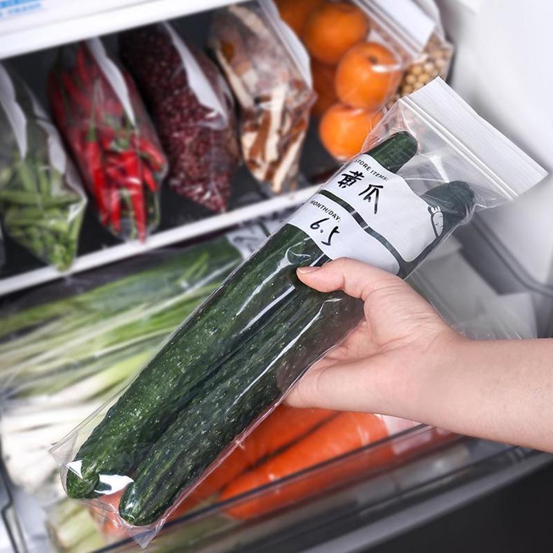 

Пакеты для сохранения свежести фруктов и овощей, многоразовые пакеты для хранения в холодильнике, утолщенные герметичные контейнеры, кухонный герметичный упаковочный пакет 15pcs