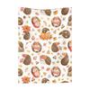 Cartoon Hedgehog Blanket Flannel Four Seasons Cute Animals And Plants Multi-Functional Lightweight Blanket Household Bedroom Blanket
