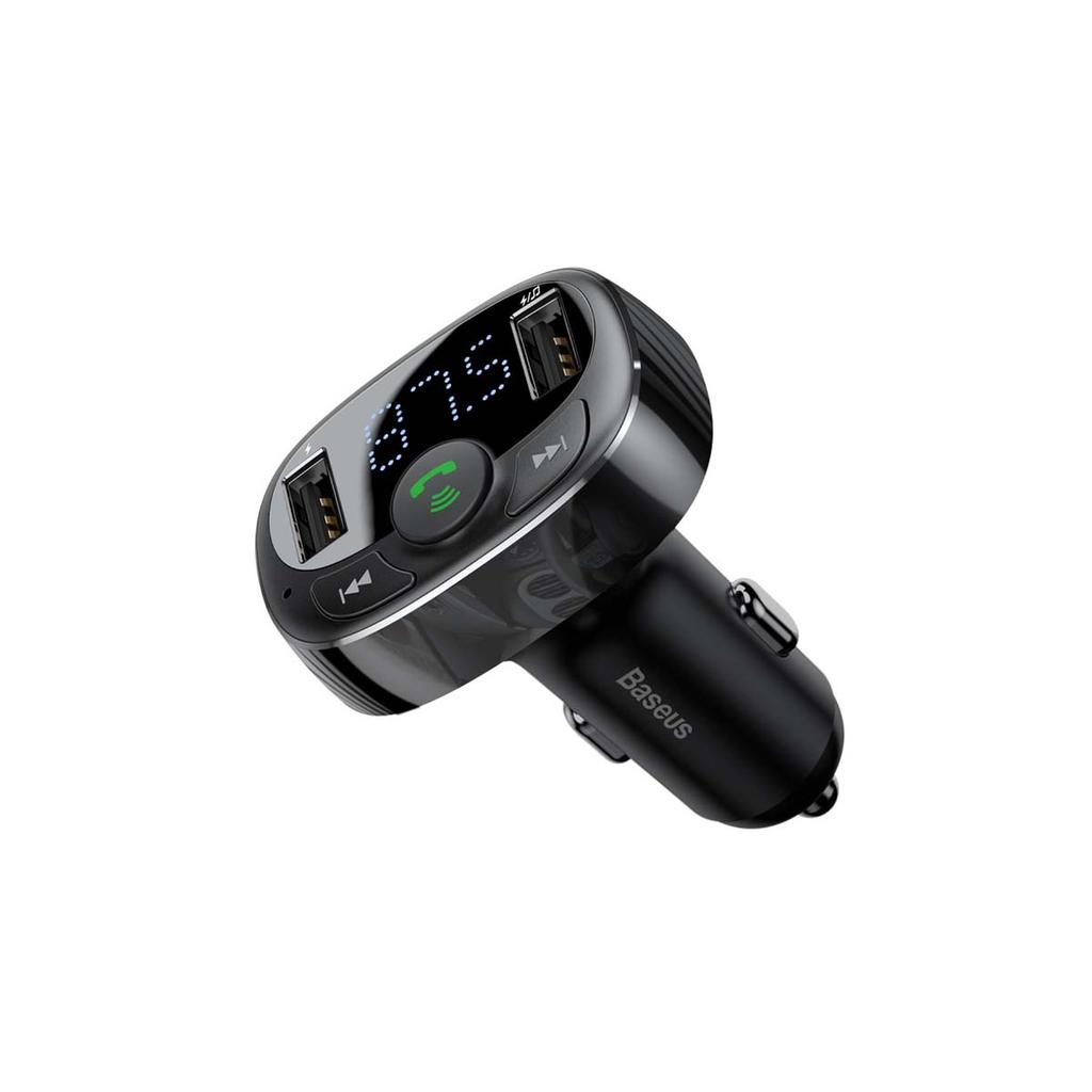 Baseus T-Typed S-09A FM Transmitter Bluetooth 2Xusb Microsd (Black)