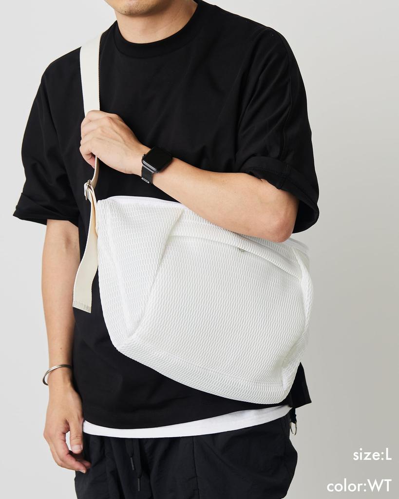 Edita Mesh Body Bag for Men and Large Machine Size L edt-120 Bag/Shoulder Women, Lightweight, Capacity, Washable, Crossbody/Shoulder Bag, White,