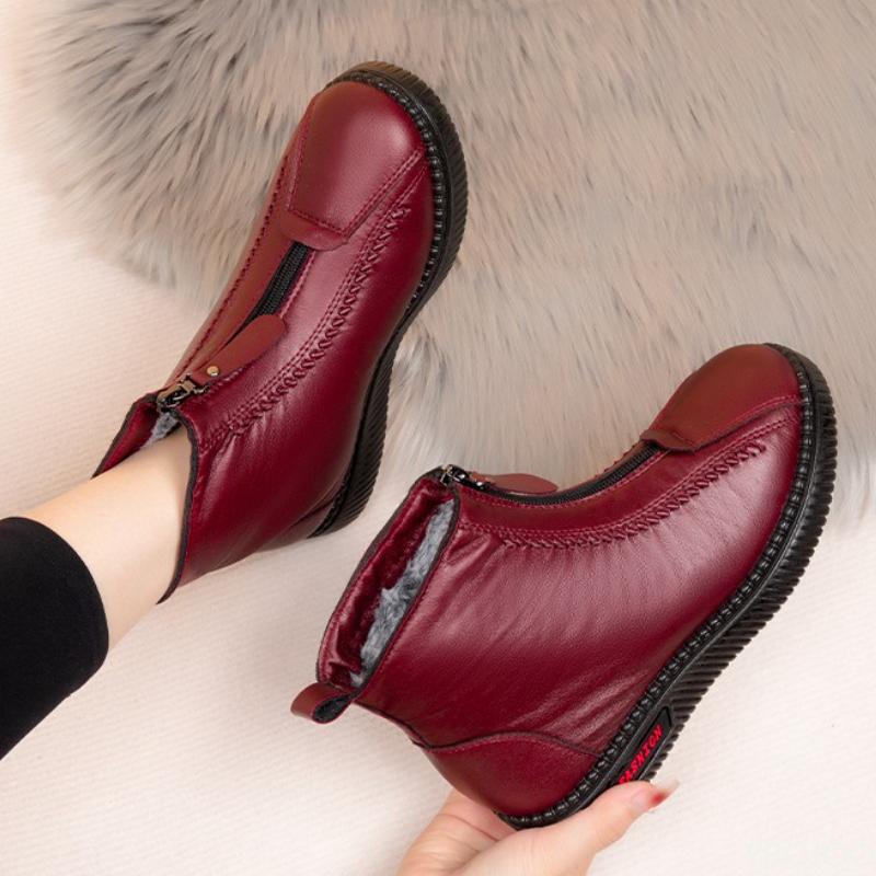 Fashion Winter thick warm cotton shoes with soft soles waterproof anti slip simple comfortable wear-resistant women's cotton shoes