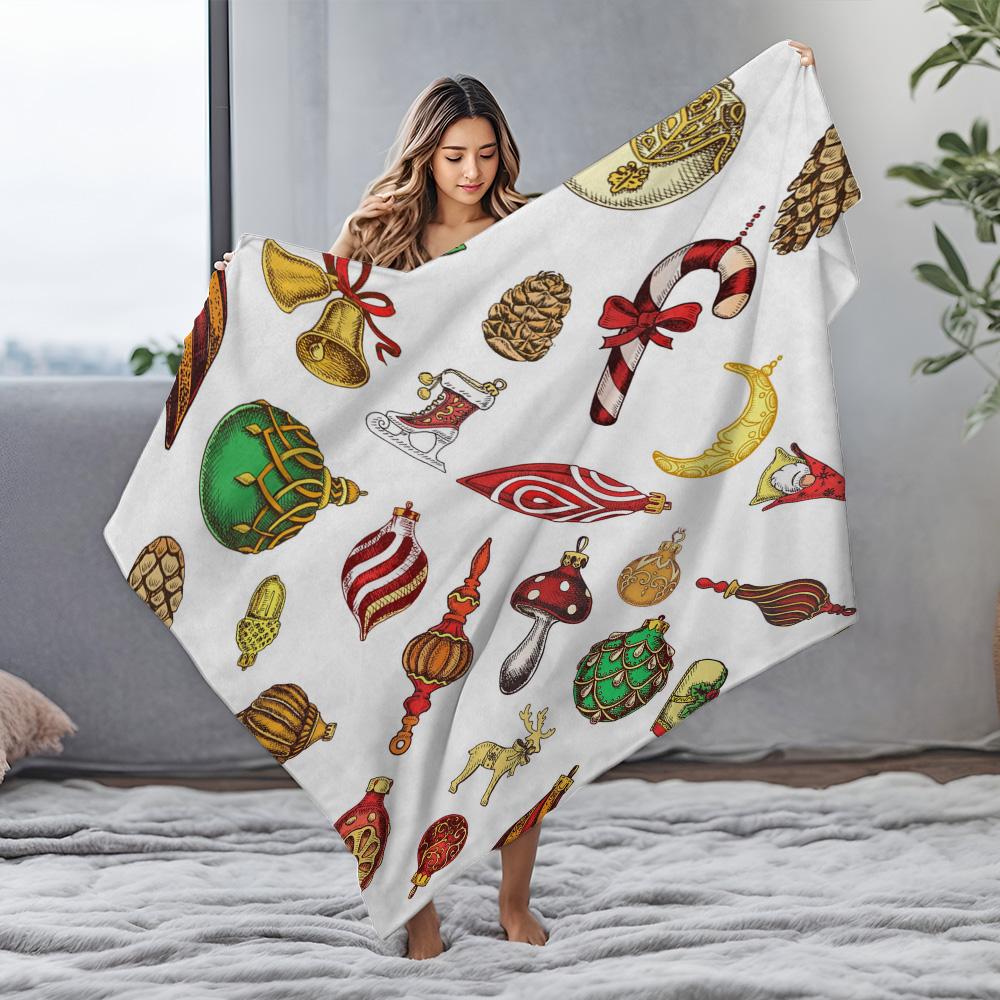 TU Cozy Christmas Throw Blanket Soft Flannel Warm Festive Holiday Decor Gift Home Dorm Room Couch