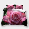 3D Printed Flower Bedding, Women's and Girls' Down Duvet Covers and Pillowcases, 2/3pc King Queen Bed Full-size Duvet Cover Gift
