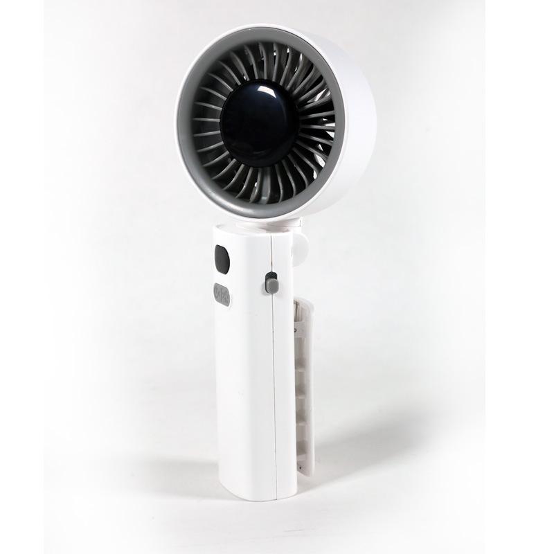 

Compact Clip-On Digital Display Handheld Fan with Long Battery Life - Portable, Desktop, and Foldable 7.85*4.3*19 cm