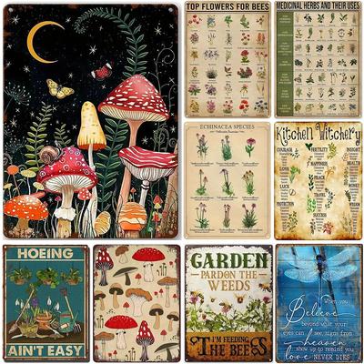 Plaque Metal Tin Signs Gardening Plants Wall Decoration Vintage Art Posters Iron Painting for Man Cave Home Cafe Garden Club Bar