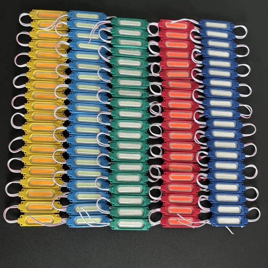 10PCS/lot 12V Multicolour Led Modules COB Light Backlight Shop Banner Waterproof IP65 Christmas Decorations Warm White