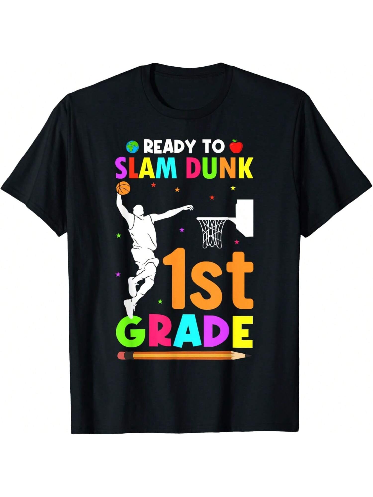 Basketball Slam Last Day Of School First Grade T-Shirt S разноцветный