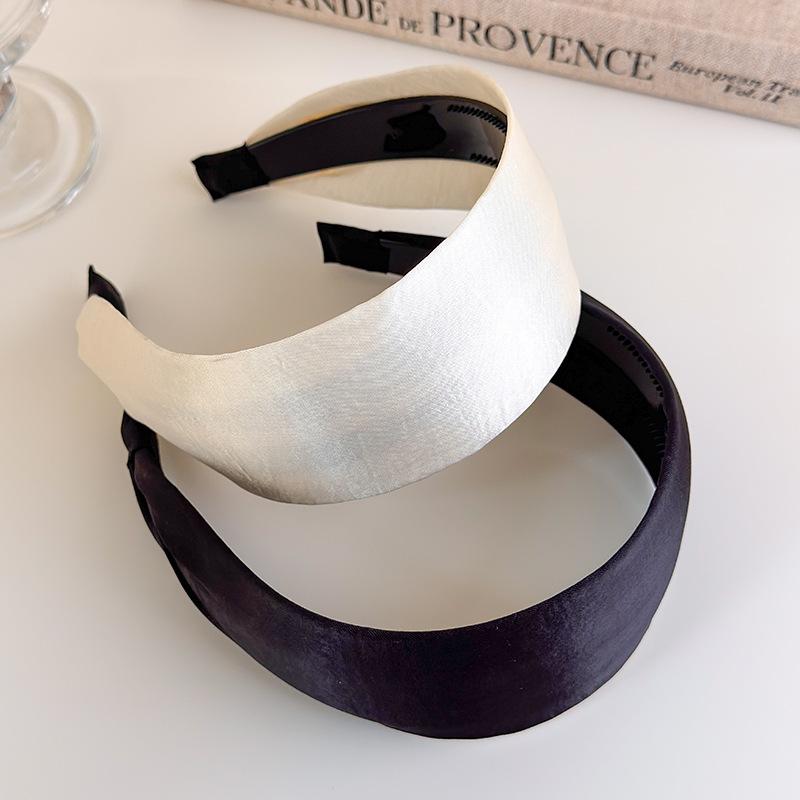 Satin Breite Stirnbänder für Damen Elegante Einfarbige Haarreifen Haarreifen Waschen Gesicht Kopfbedeckung Haarbänder Haar Accessoires Kopfschmuck