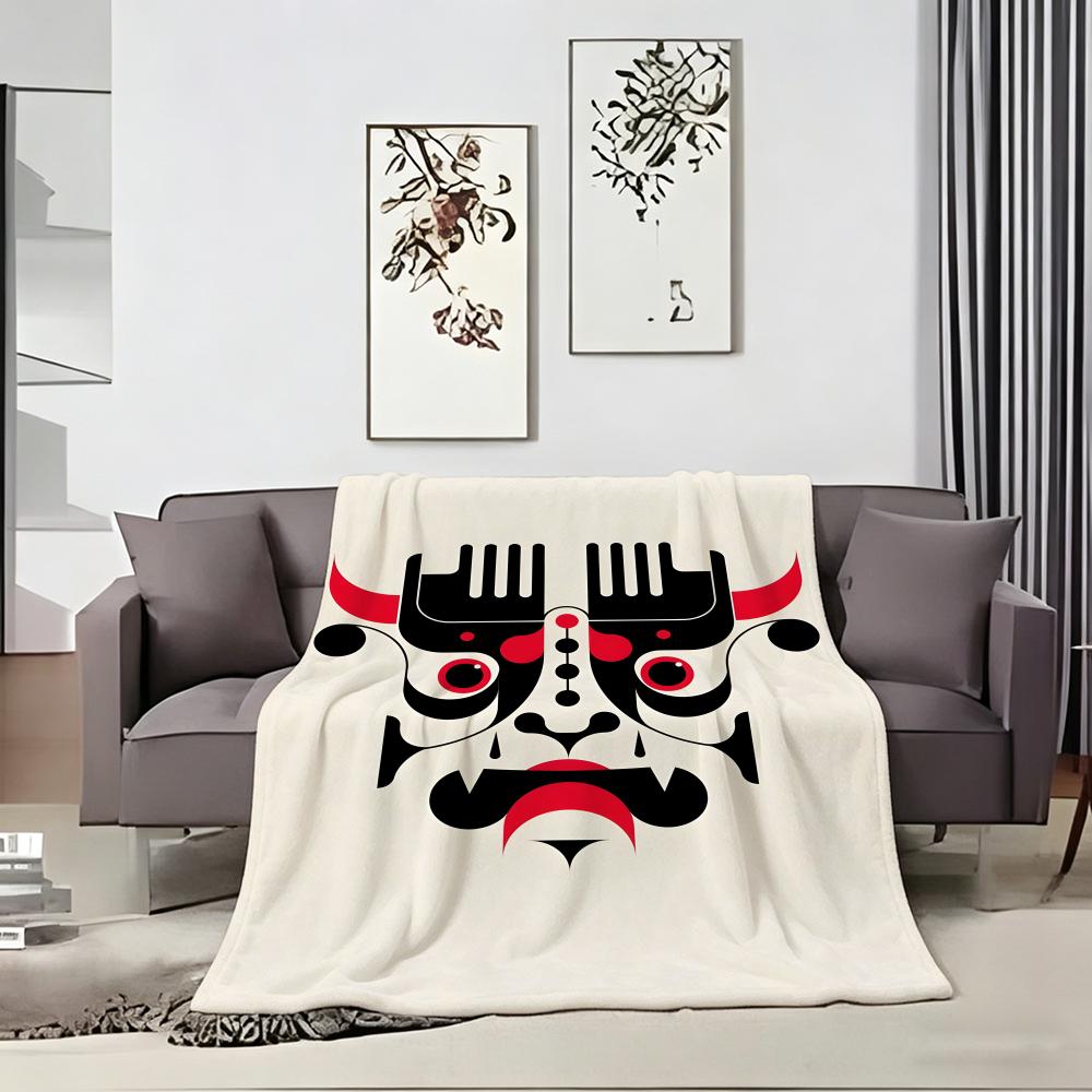 Artistic Pattern B-Beast Totem Throw Soft Warm Throw Blanket for Bedroom Living Room Bed Travel Camping Picnic Gift