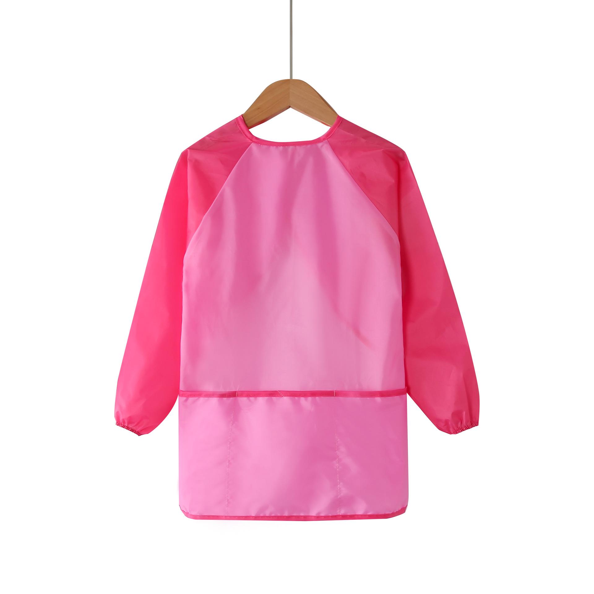 Tablier Peinture Imperméable pour Enfants Bview Art avec Manches Longues rose