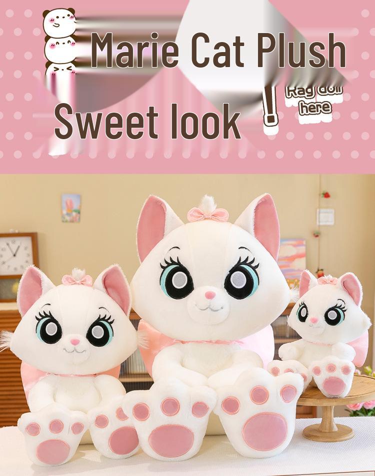 Adorable Marie Cat Plush Toy - Cartoon Cat Pillow Gift for Girls