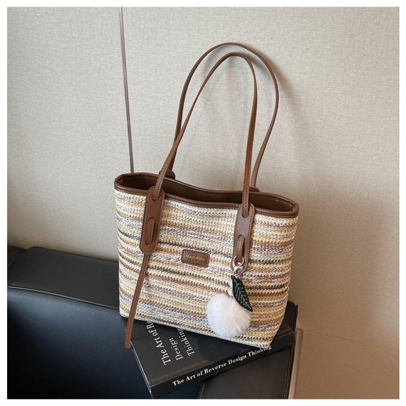 

Радужная плетеная сумка женская летняя новая модная сумка-тоут большой вместимости высококлассная сумка подмышку