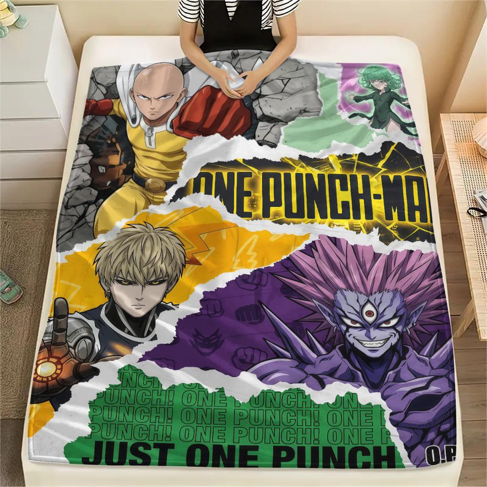 

Spliced One Punch ManPrint Flannel Blanket, High quality Comfortable for All Seasons, Home Decor, Warmth and Comfort 80cm x 120cm