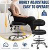 Counter Height Chair with Backrest & Foot Rest for Studio/Classroom/Lab/Counter/Medical/Tattoo Movable Drafting Stool Pneumatic