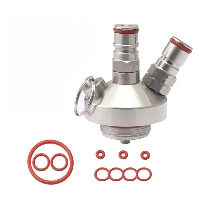 

Mini Keg & Growler Double Ball Lock Spear with 50cm Silicone Hose Food Grade 30 psi Compatible 2/3.6/4/5/8/10L mini keg