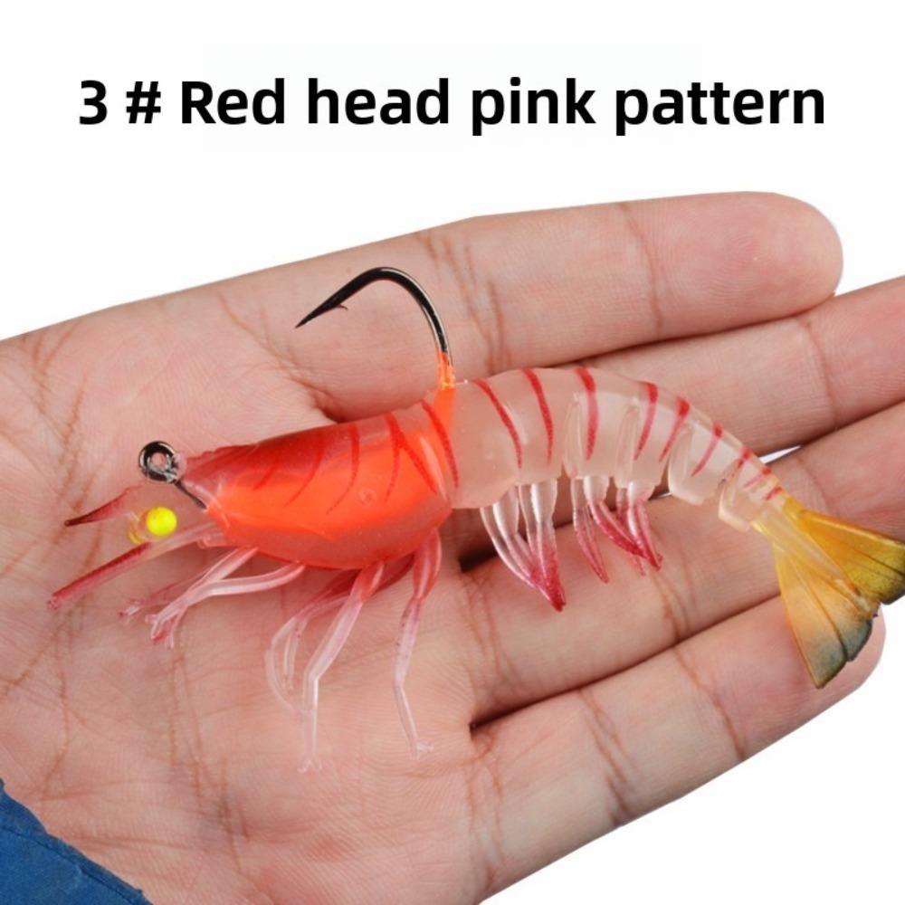 10.5cm12g Lifelike Artificial Shrimp Lure Soft Flat Claw/classic Luminescent Fishing Lure Biomimetic Luminous Design