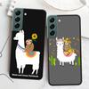 Cute Cartoon Llama Phone Case For Samsung Galaxy A12 A22 A32 A42 A52 A72 A54 A34 A24 A14 A73 A53 A33 A23 A13 5G F52 F62 Cover Sh