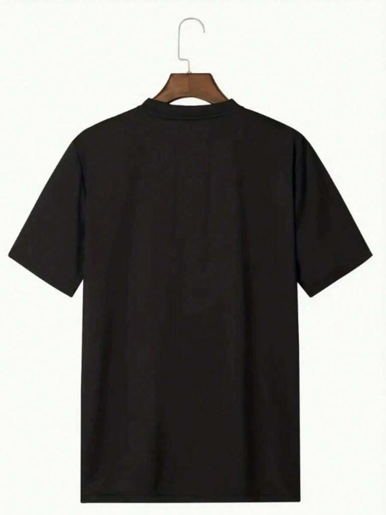 Plus Size Men Graphic T-Shirt, Casual Short Sleeve Top, Gift For Film Lovers