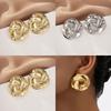 Gold Exquisite And Silver Plated Alloy Geometric Earrings Trendy Style Spring